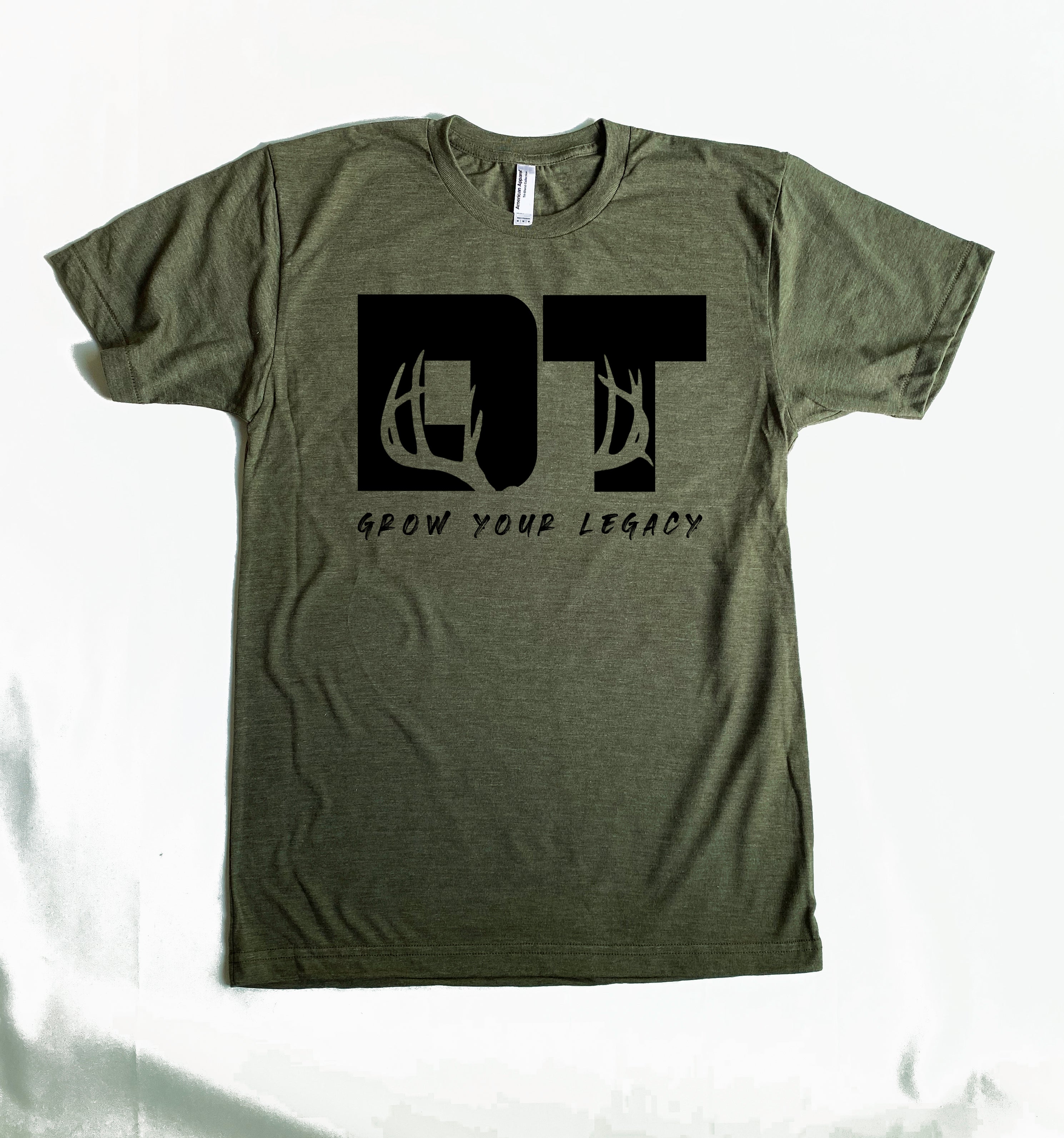 Heathered Army Green Short Sleeve Grow Your Legacy T Shirt