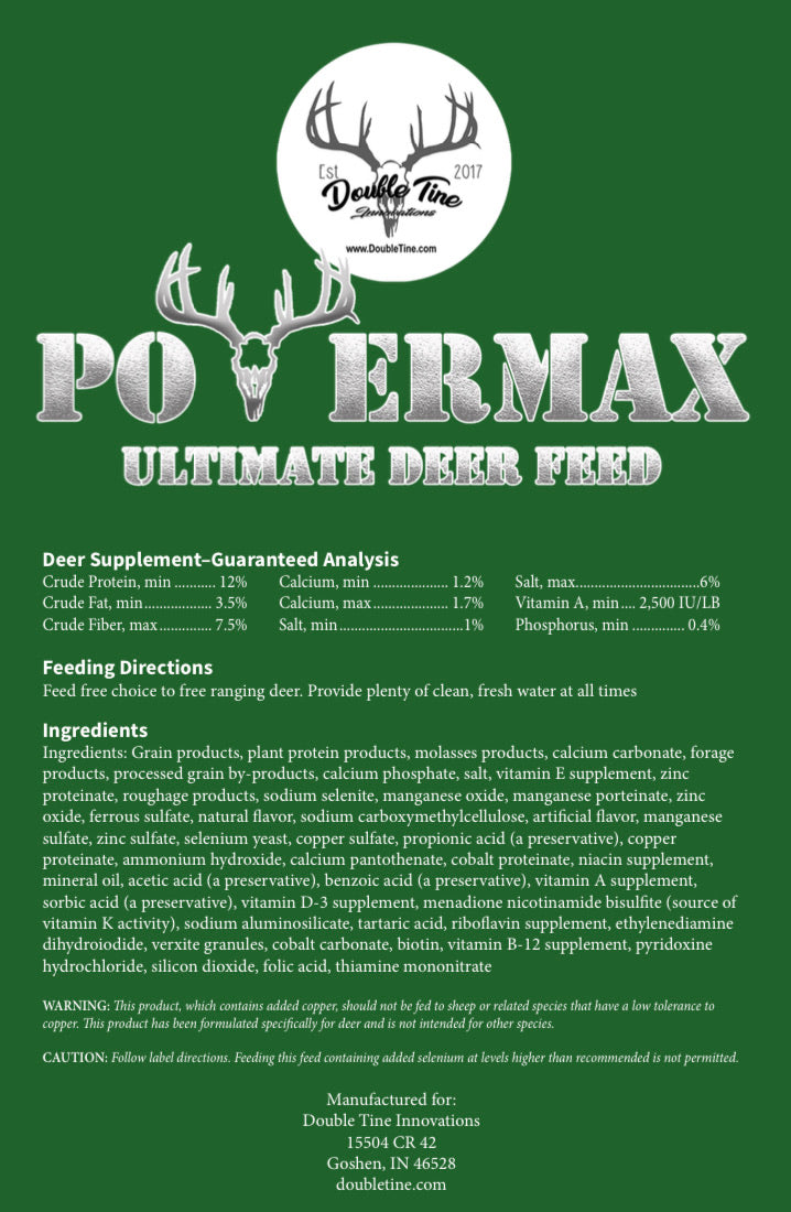 Powermax Ultimate Deer Feed - Double Tine Innovations